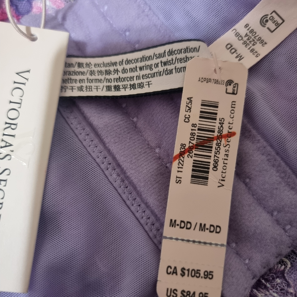 Victoria's Secret Purple and Pink Floral Lace Cropped Corset Top (MSRP-$85) - Picture 7 of 9